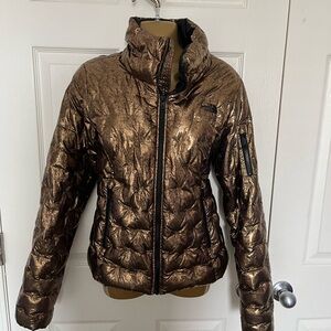 Bronze North Face Bubble coat